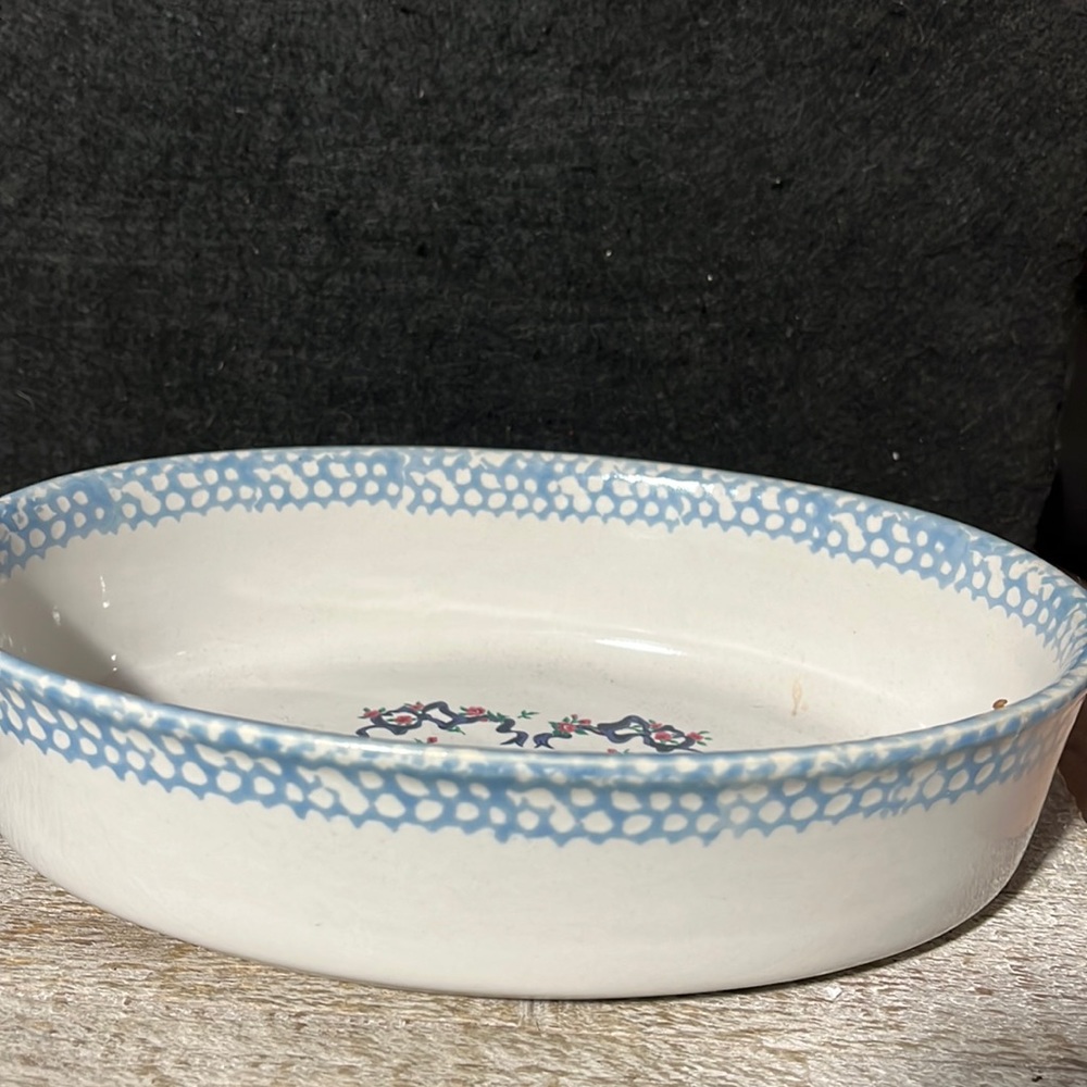 1995 Teamson Pottery Country Home Design  9” Casserole Dish